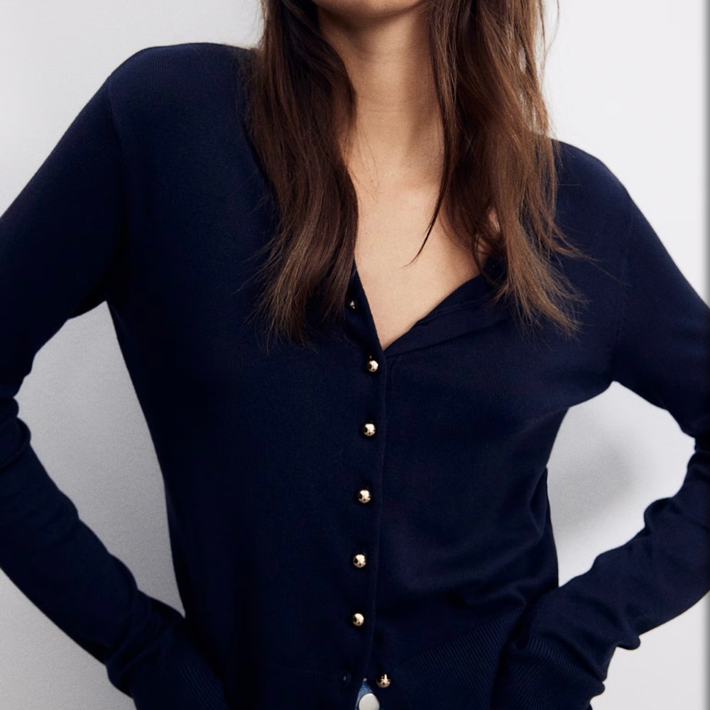 H&M Navy Blue Cardigan NWOT Sold Out 💎